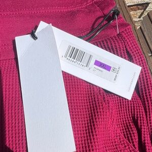 Calvin Klein Performance Waffle Knit Pocket leggings  in Chianti